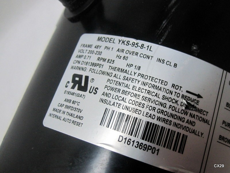 Trane Condenser Fan Motor YKS-95-8-1L, MOT12004 for Trane, American Standard