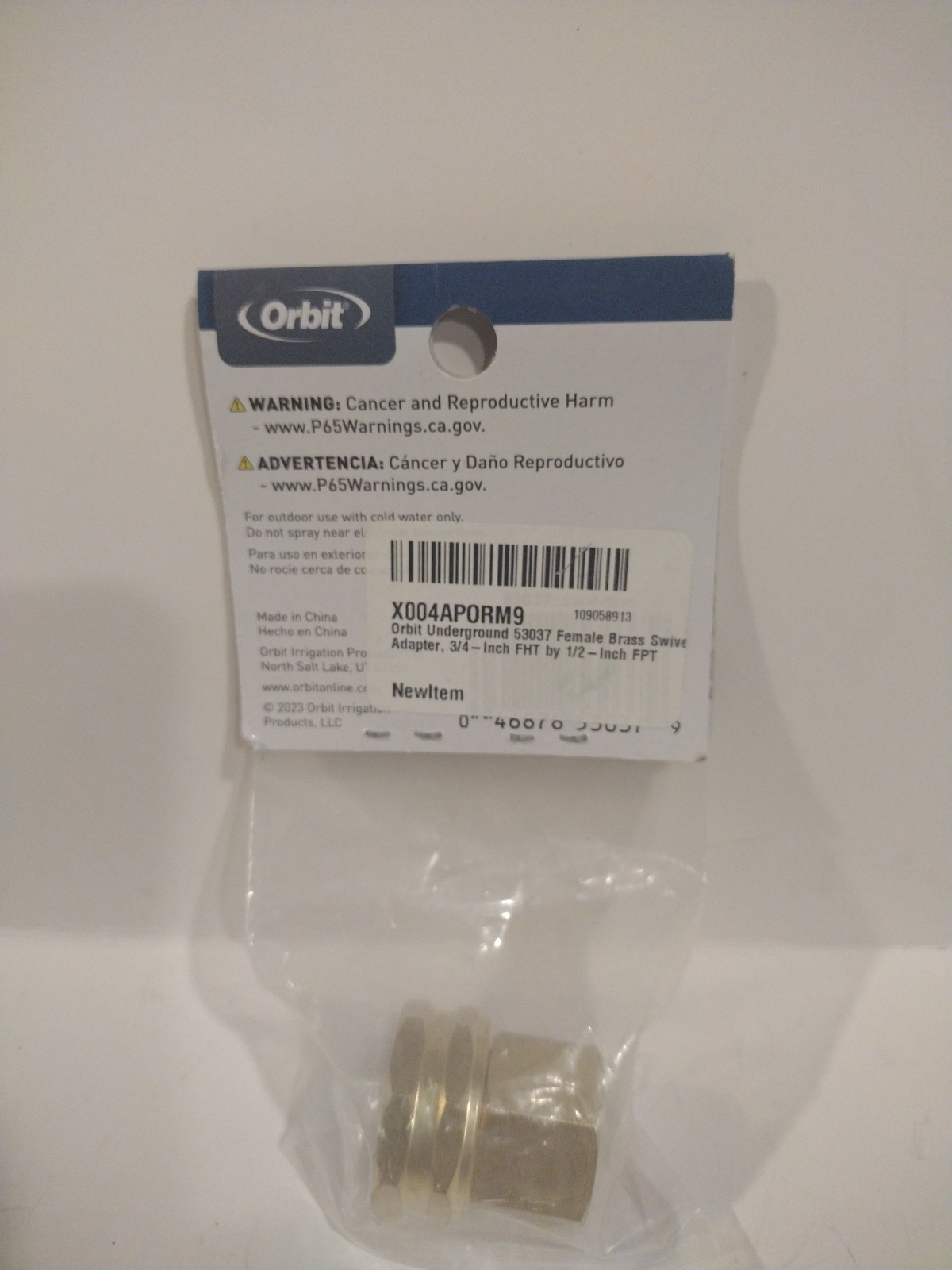 GARDEN HOSE Adapter, Female Garden Hose Threads w/Gasket x 1/2″ NPTFMPT