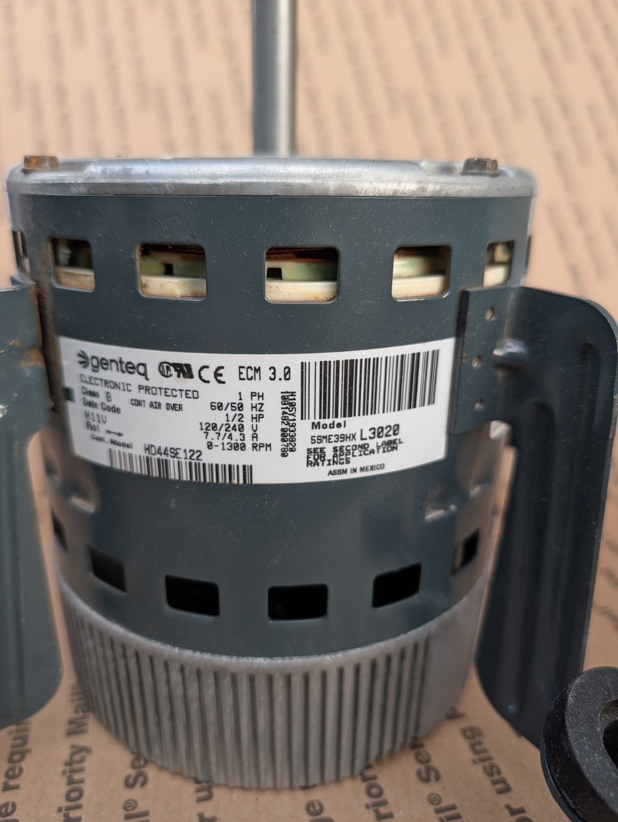 Genteq ECM Furnace Blower Motor 5SME39HXL3020
