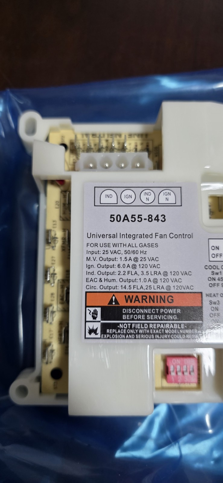 50A55-843 Furnace Control Board, Fit for White Rodgers Furnace Ignition Module