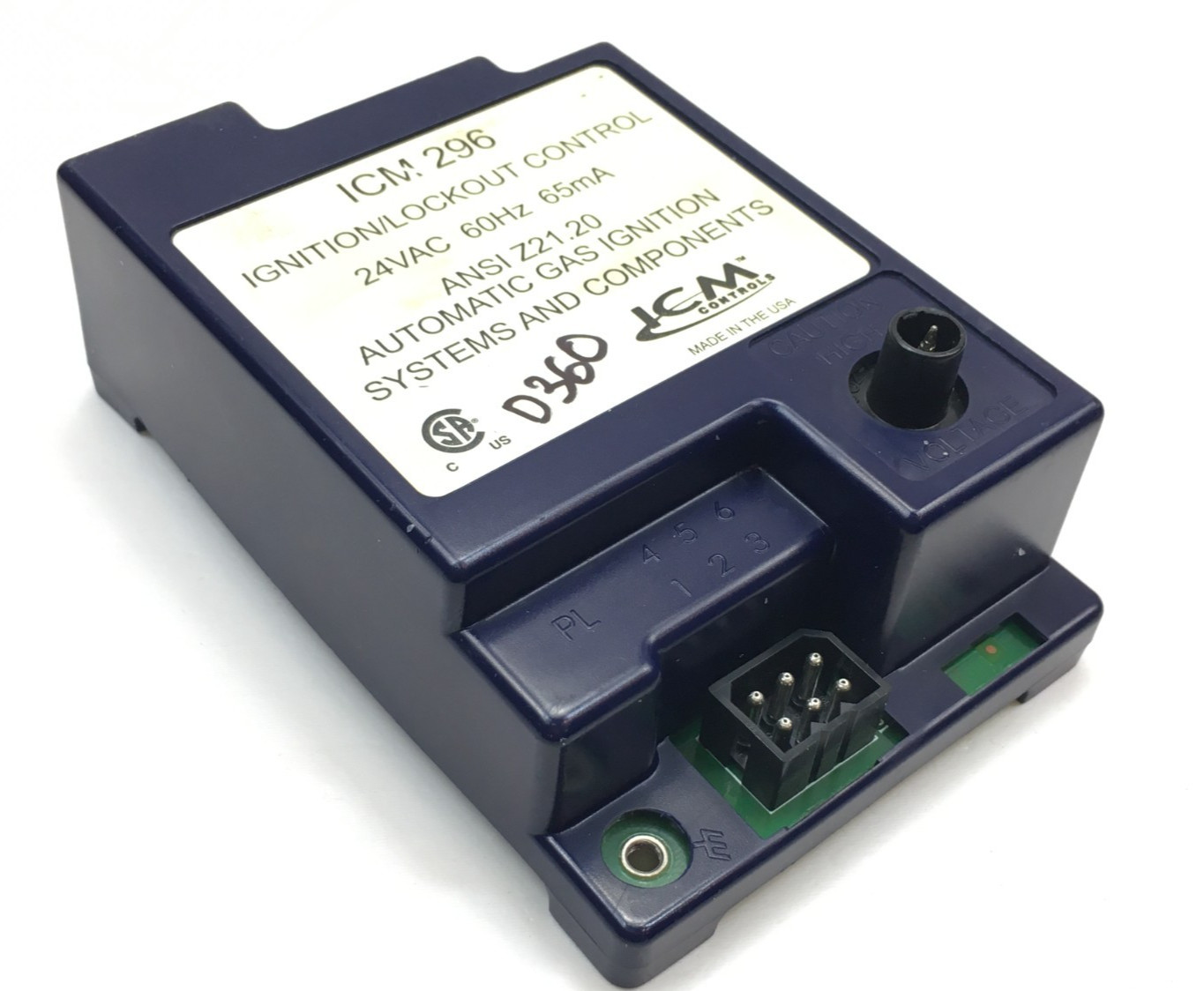ICM CONTROLS ICM296 Ignition Lockout Control Automatic Gas Ignition used #D360