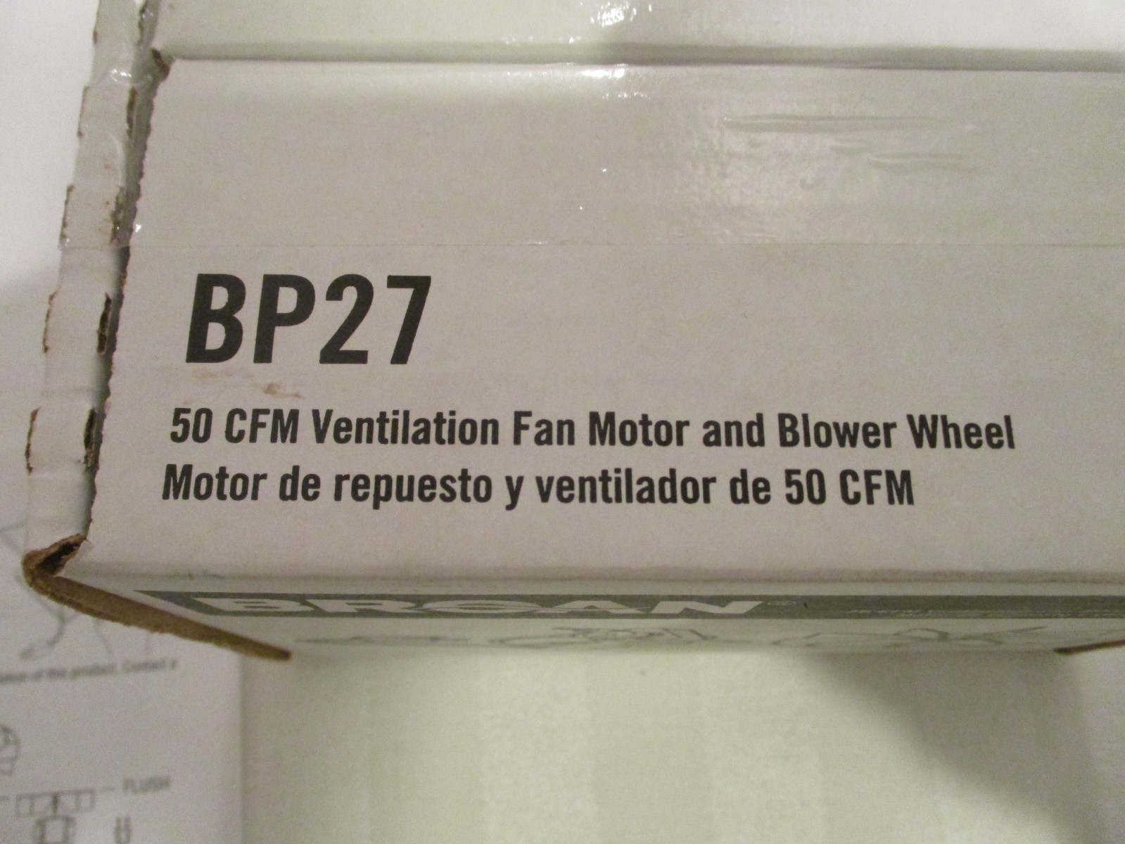 BP27 Broan Nautilus Vent Bath Fan Motor