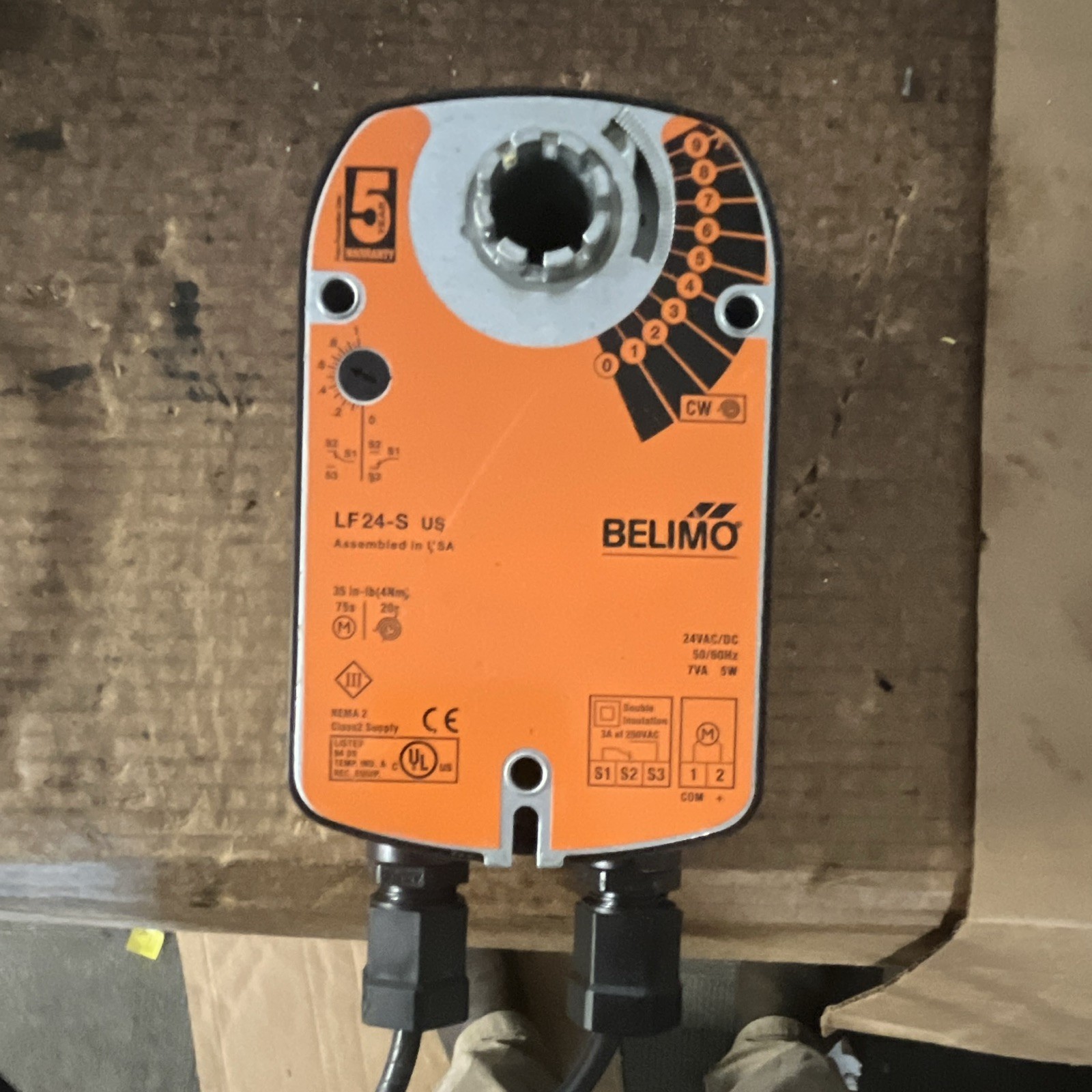 Belimo LF24-S US HVAC Damper Actuator, 24 VAC/DC, 24V VAC/DC
