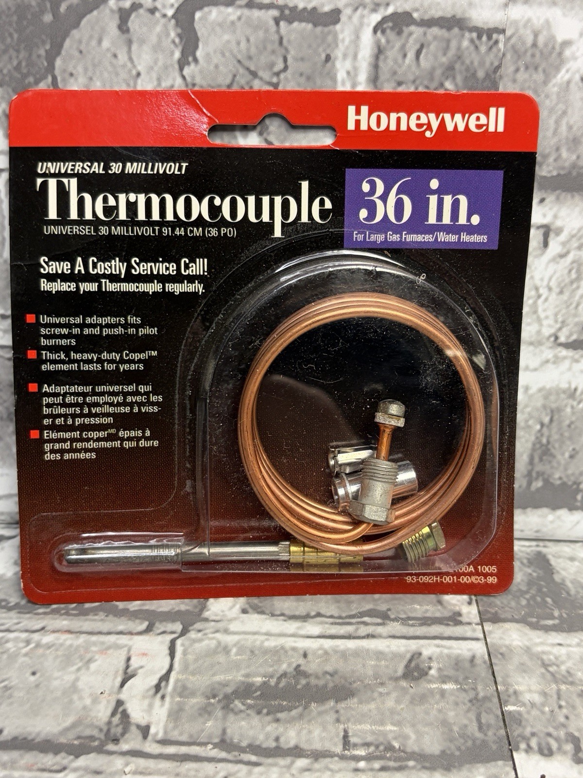 Honeywell Model CQ100A 1005 Universal Thermocouple 36″ Gas Water Heater Furnace