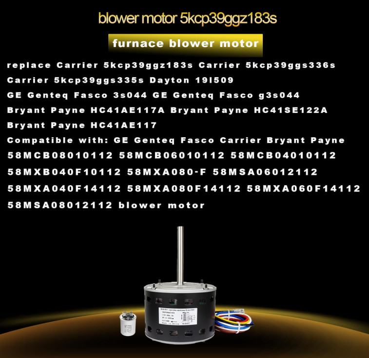 2025 Upgrade 5KCP39GGZ183S Blower Motor replace KCP39GGS336S 5KCP39GGS335S 1/3 H