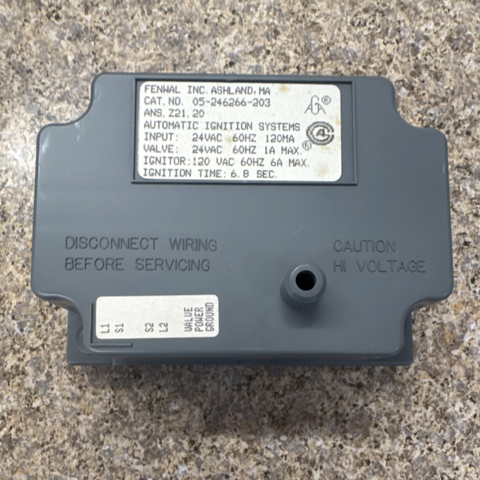 American Standard CNT1032 WG37X0035 Control-Ignition Module 1A 24/120V Corded