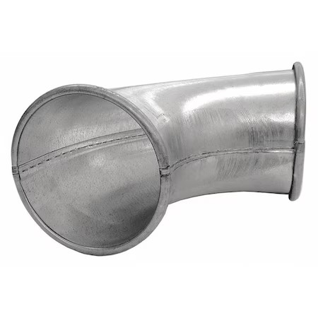 Nordfab 8010000957 Round 60 Degree Elbow, 5 In Duct Dia, Galvanized Steel, 24