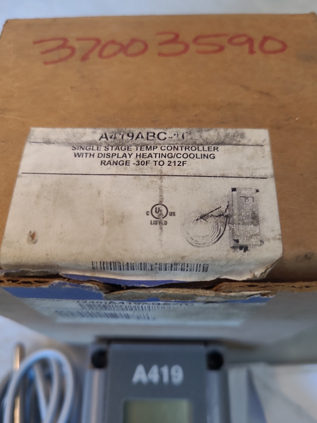Johnson Controls A419ABC-1C Temp Controller 240 SEALED BOX