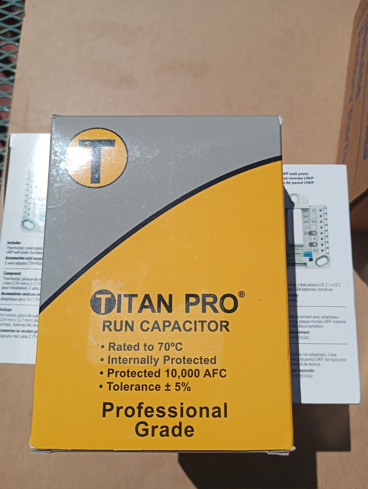 Packard Titan Pro TRCFD555 Motor Run Capacitor 55+5 MFD MFD/uF 440/370V Round NI