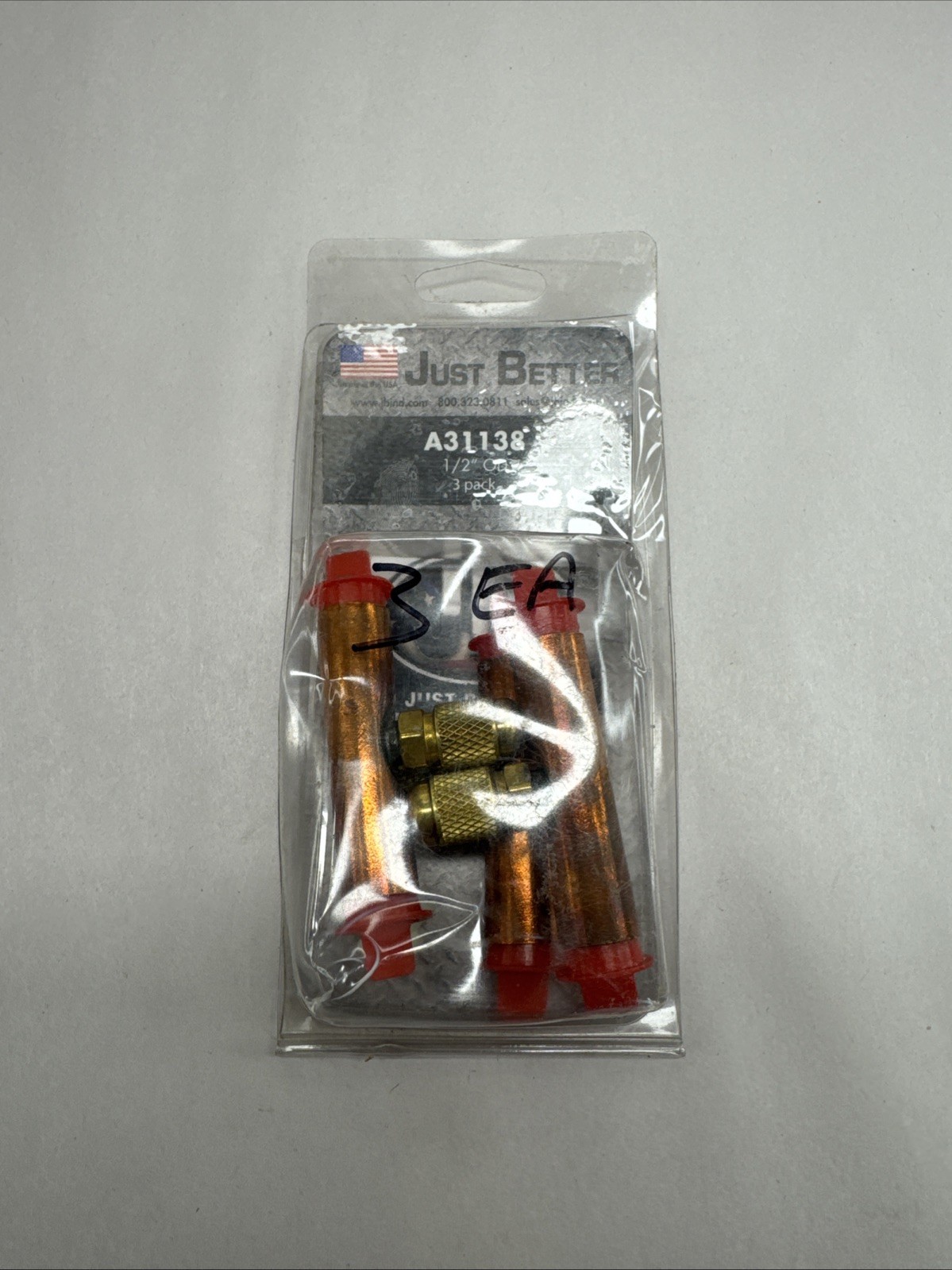 JB JUST BETTER A31138 ACCESS VALVE 1/2″ OD “3 pack”
