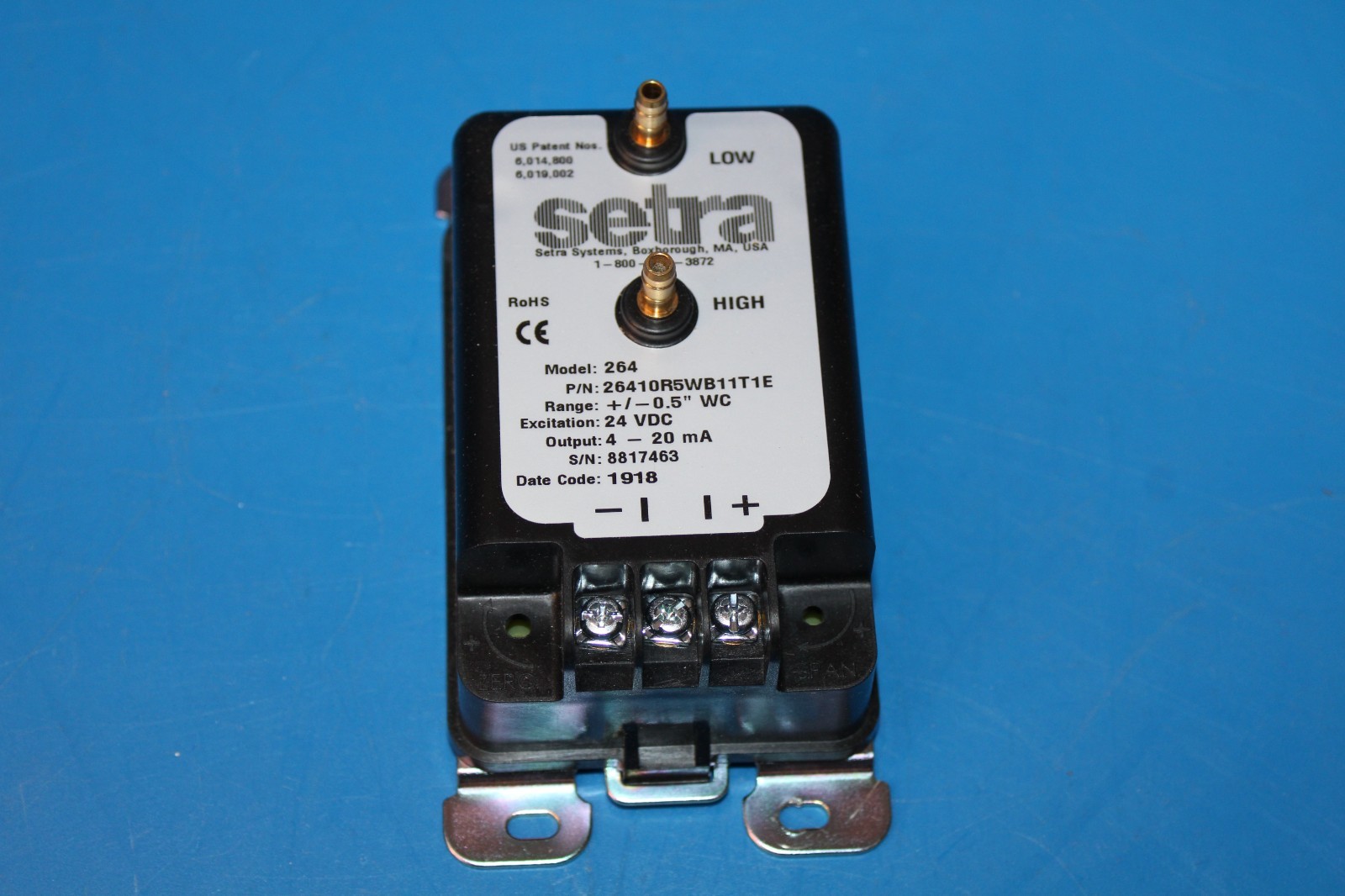 Setra 26410R5WB11T1E 264 Series Differential Pressure Transmitter