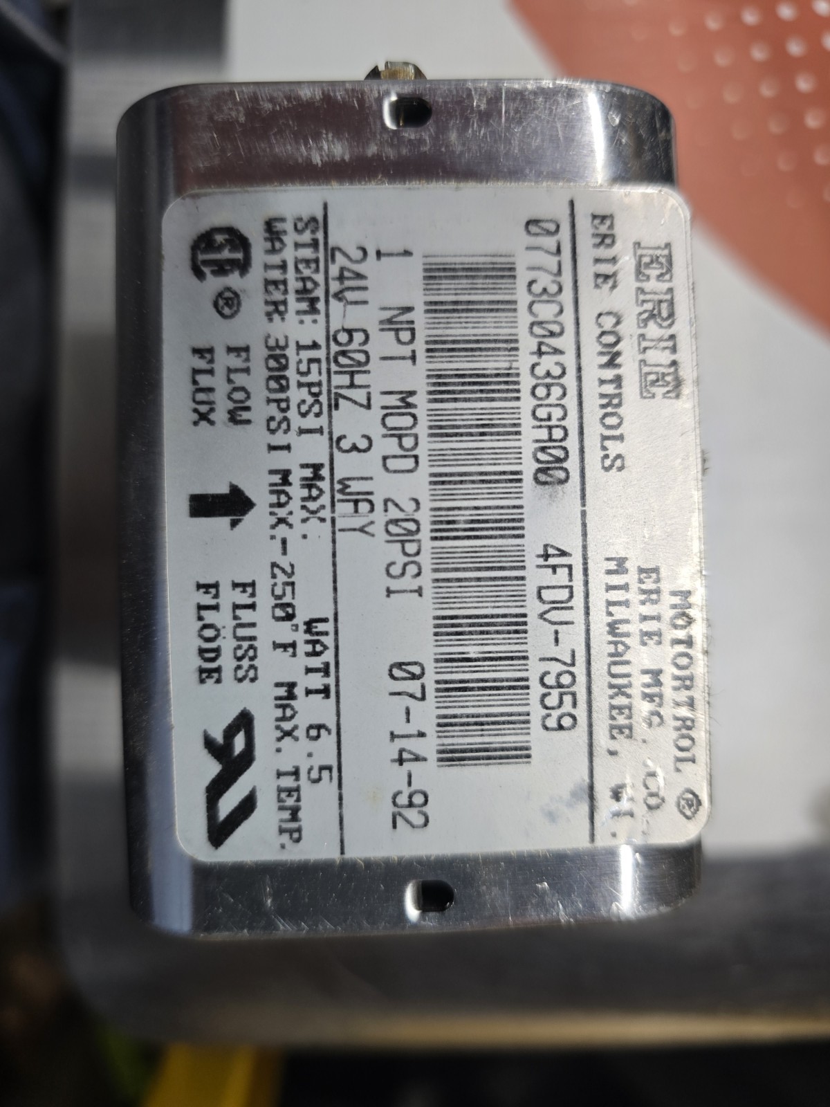 Erie Controls , 3-way Valve 0773C0436GA00 A7736.001.156 **Brand NEW***