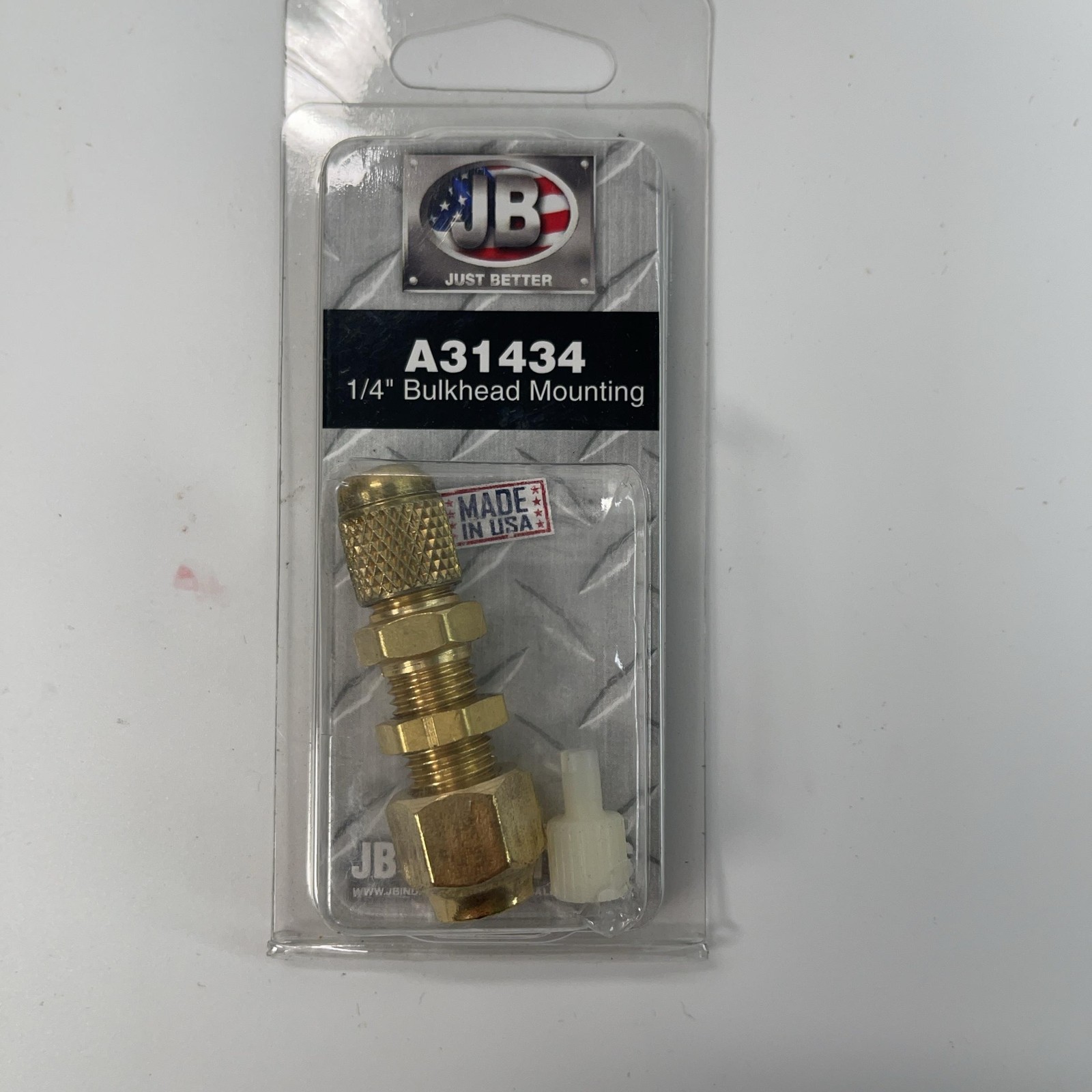 JB Industries A31434 Refrigeration Access Valve 1/4 In Bulkhead Mounting USA New