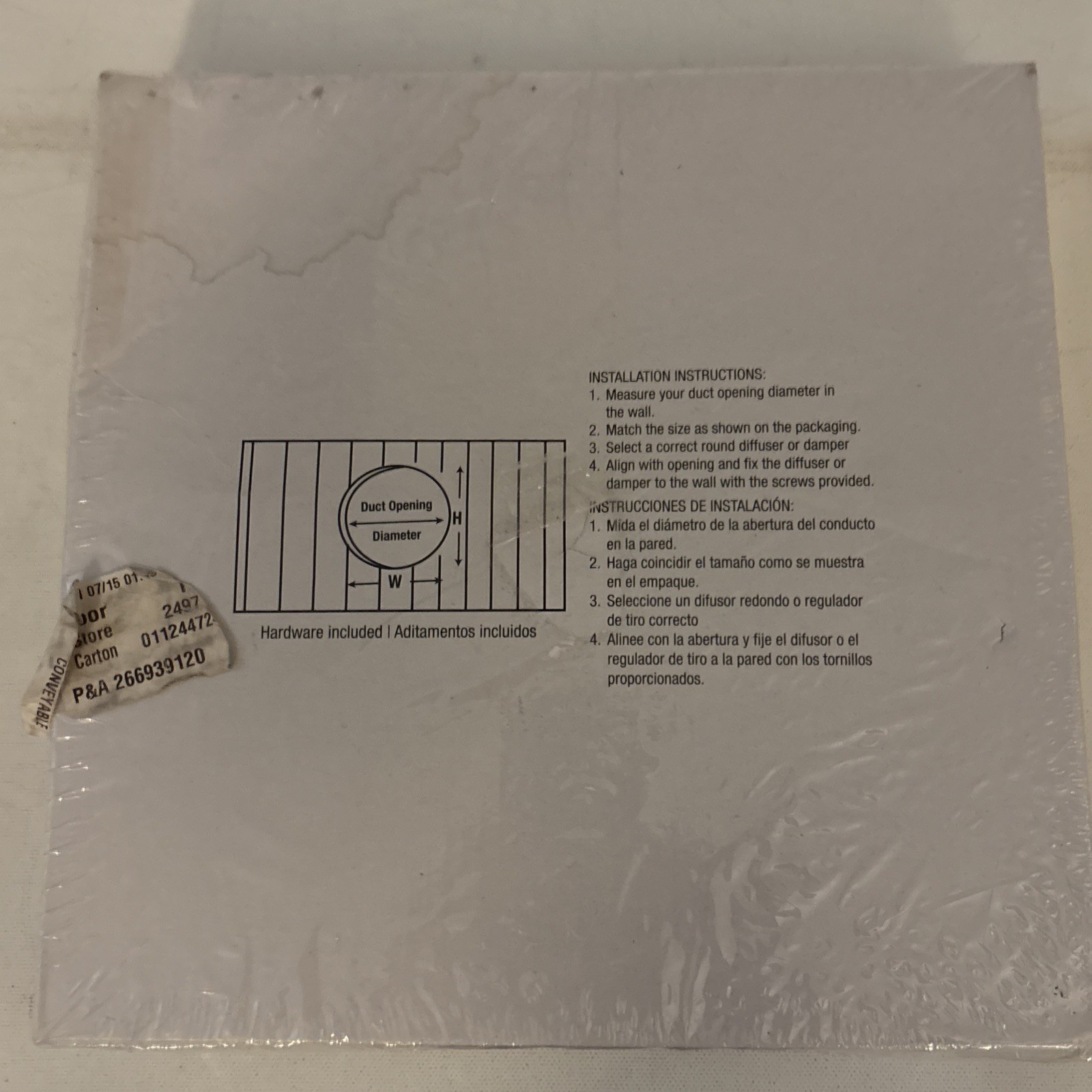 Reliabilt 8” Round Diffuser Damper #72427