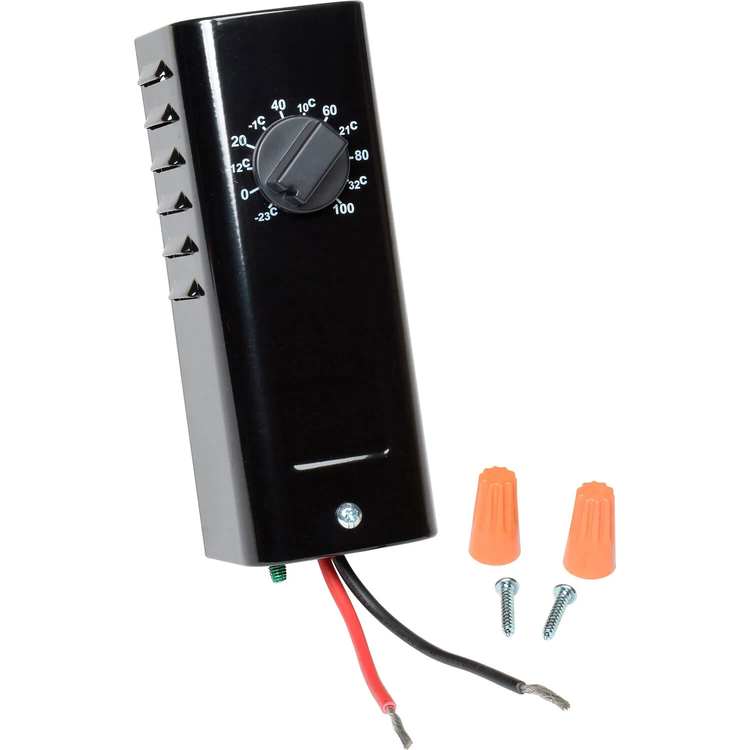 TPI KT-110 Industrial Series Heating Thermostat, Wire Leads -10°F to 100°F Range