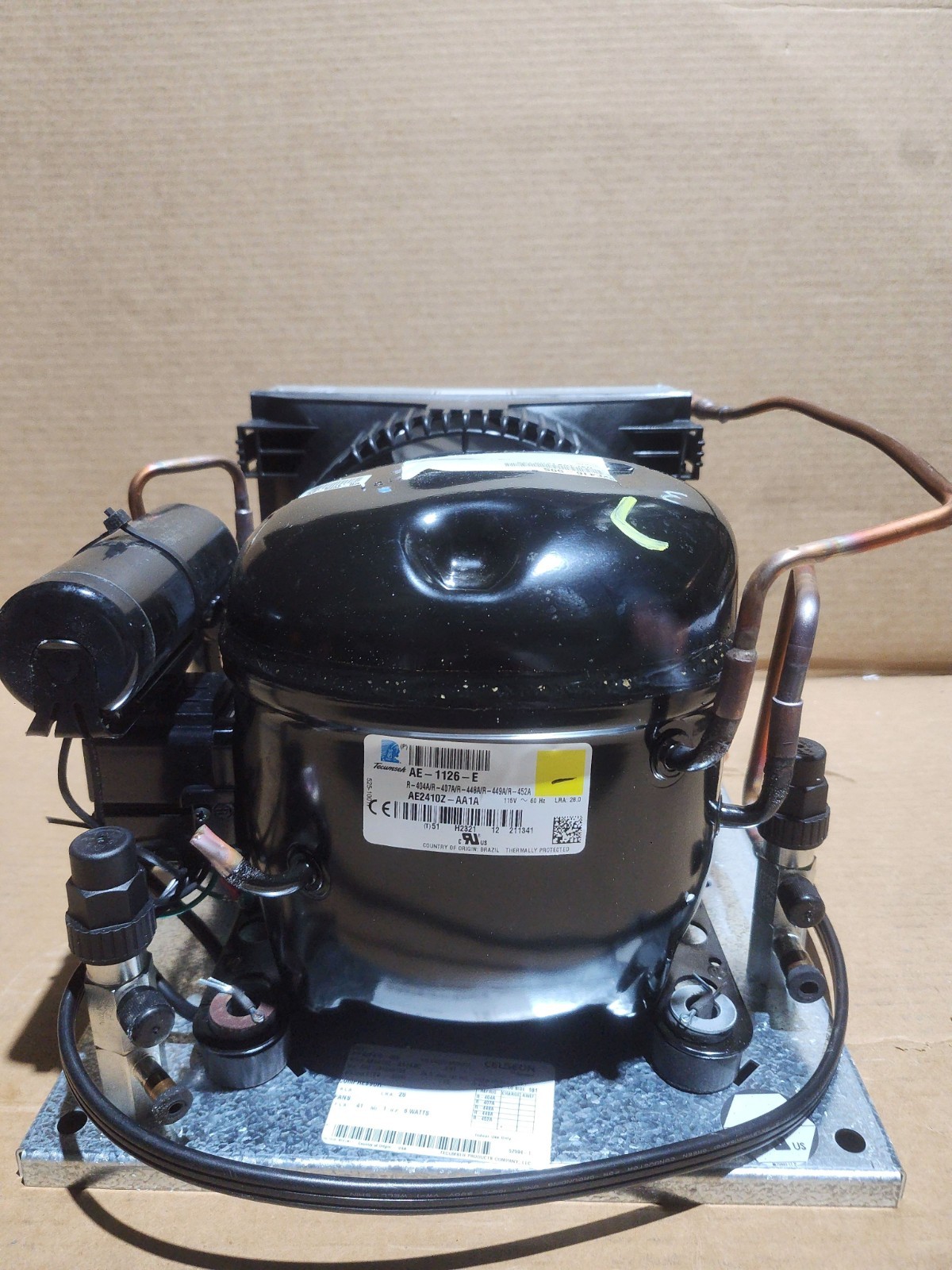 NEW Tecumseh 32F416-59S 1/4 HP Low Temp Condensing Unit R-404A 115V 1-PH