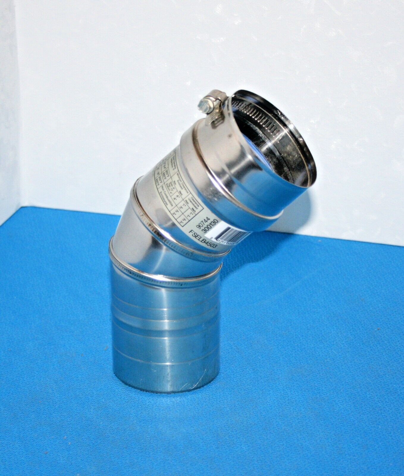 Dura Vent FSELB4503 3″ FasNSeal 45 deg Elbow – stainless steel