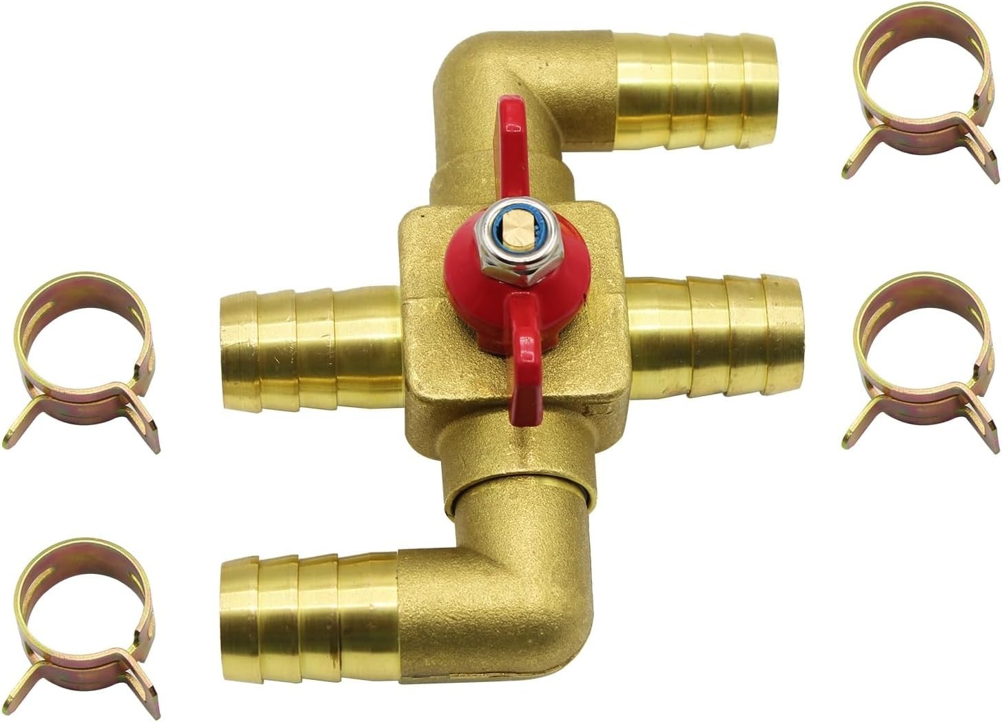 Heater Core Bypass Valve 4-Way Solid Brass Automobile Integrated Manual Control