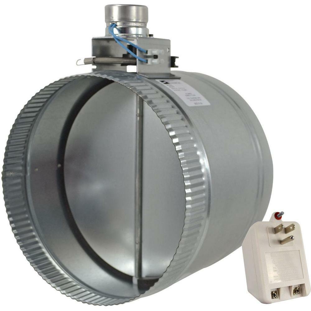 Suncourt Motorized Adjustable Damper Closed Galvanized Steel 10 in. Round