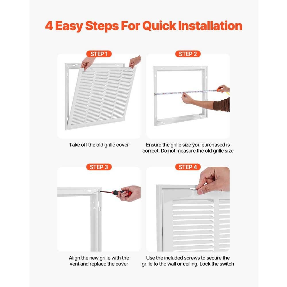 SKYSHALO Return Air Filter Grille 24 W x 18 H Duct Opening Vent Cover