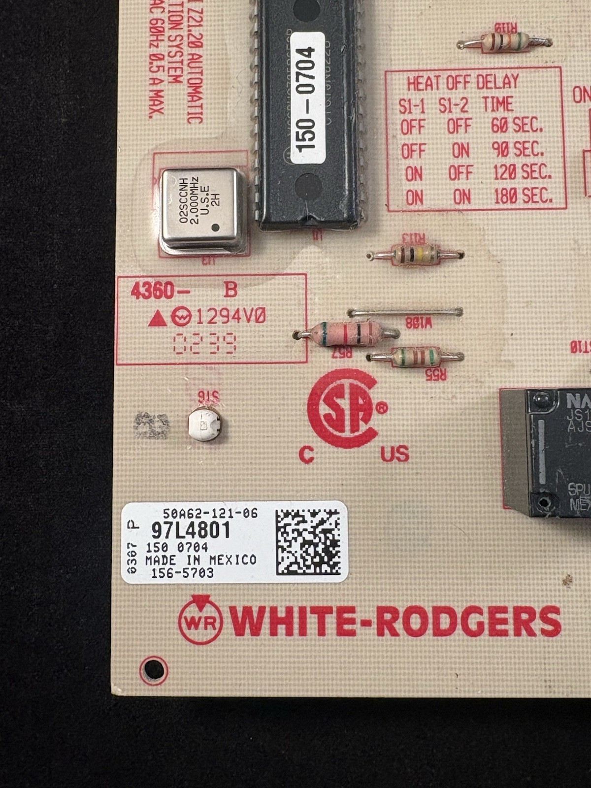 Lennox SureLight Circuit Control Board 50A62-121-06 (97L4801) TESTED & WORKING