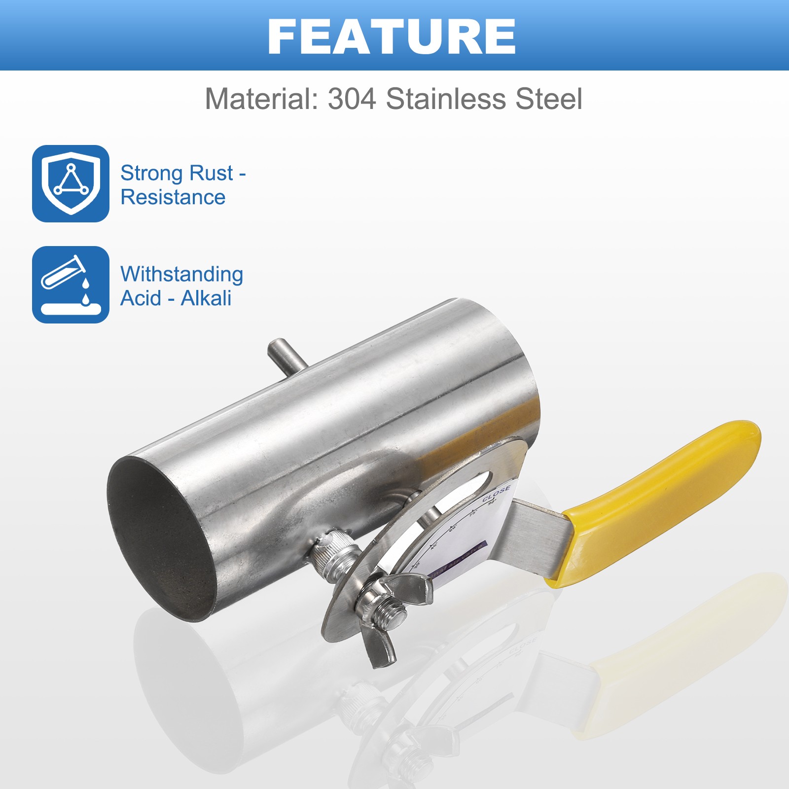 1-1/2 Inch OD Duct Backdraft Damper Manual Volume Damper for Vents Fans