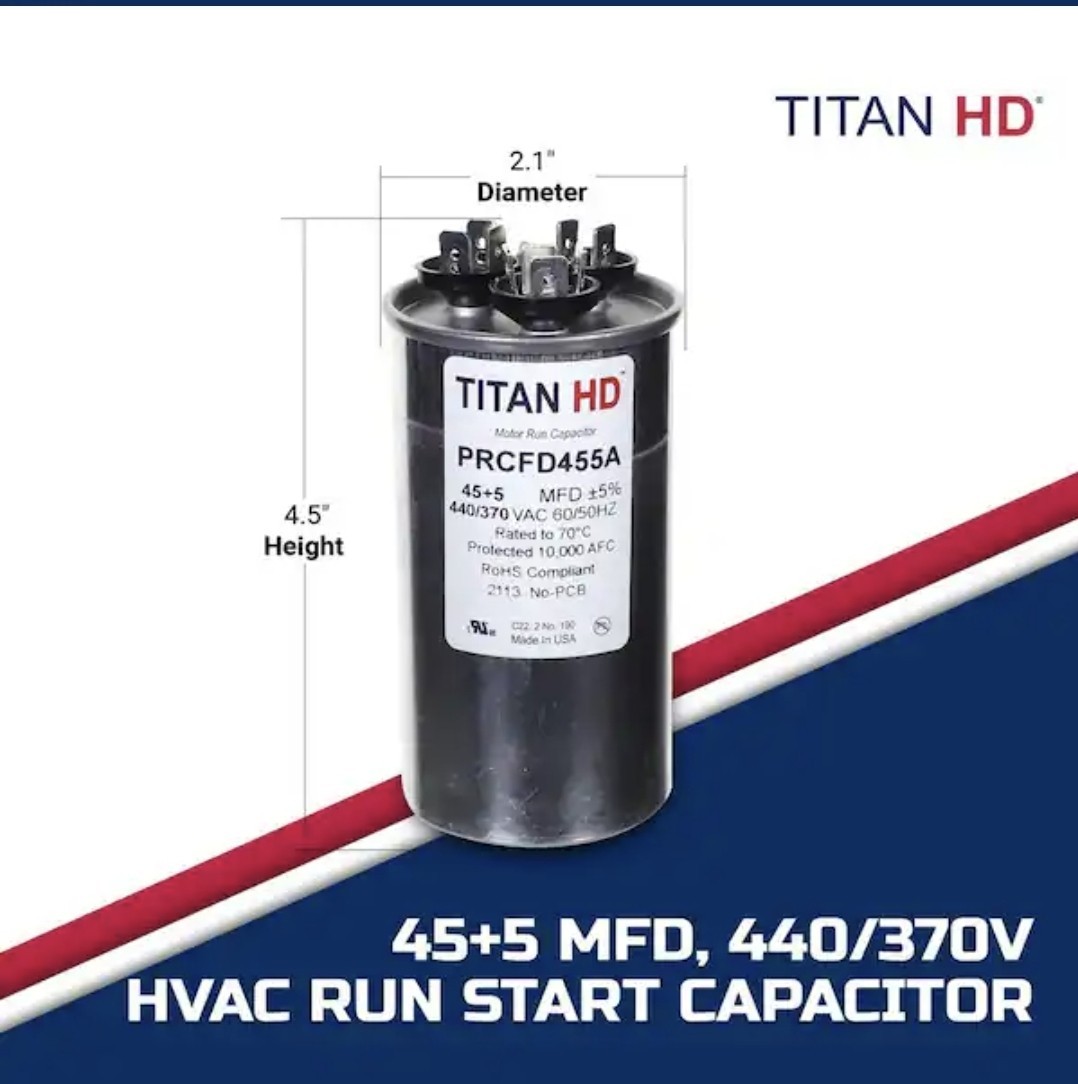 Titan Attachments HD PRCFD455A Dual Capacitor