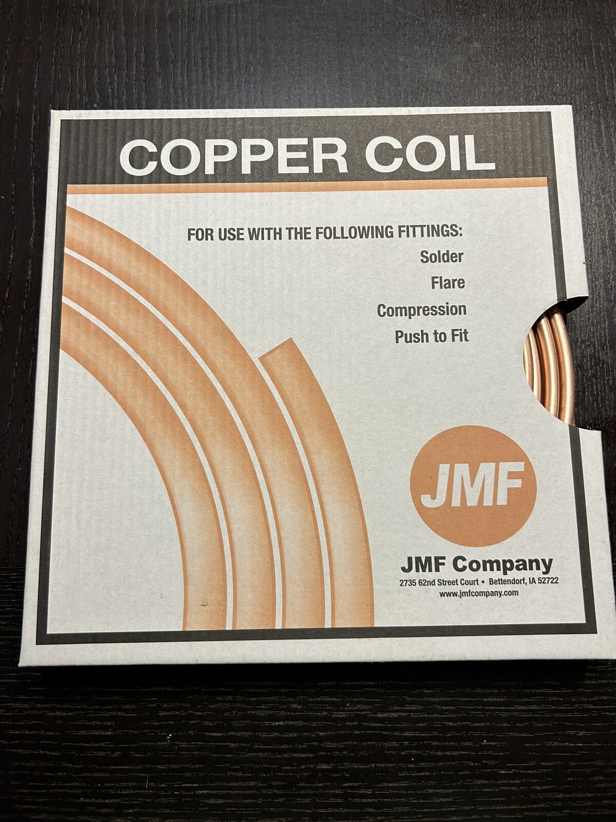 JMF Soft Copper Tube Coil OD 1/4″ OD x 20 Ft. TYPE UT New