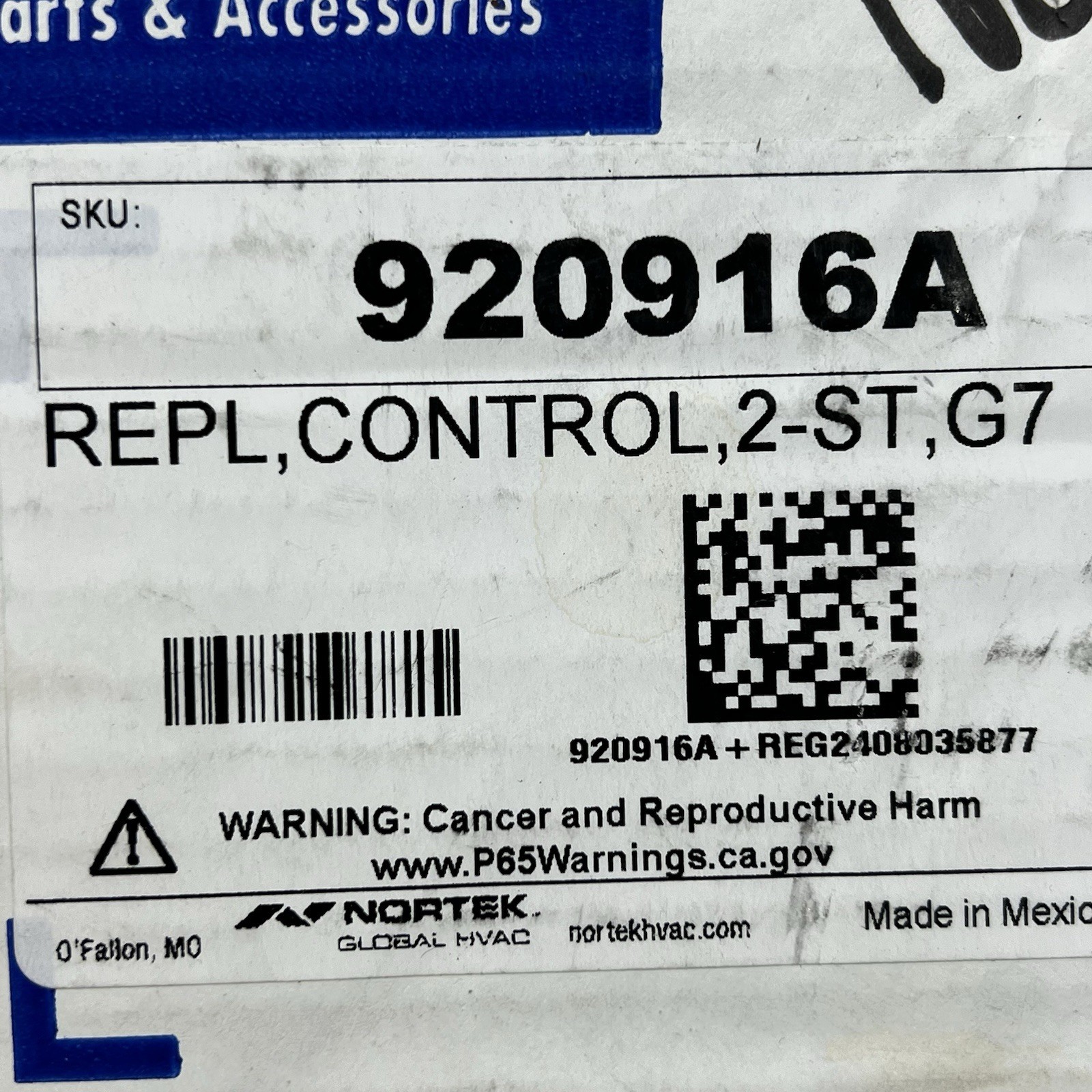 Nordyne 920916A – Furnace Control Board 2-ST, G7 NEW OPEN BOX