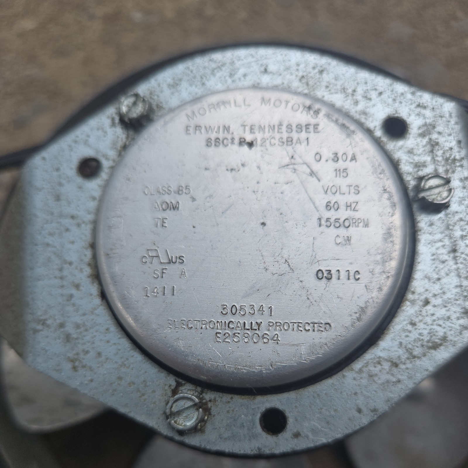 NEW Morrill Motors E258064 Condenser Fan Motor Assembly 5-Blade Commercial HVAC