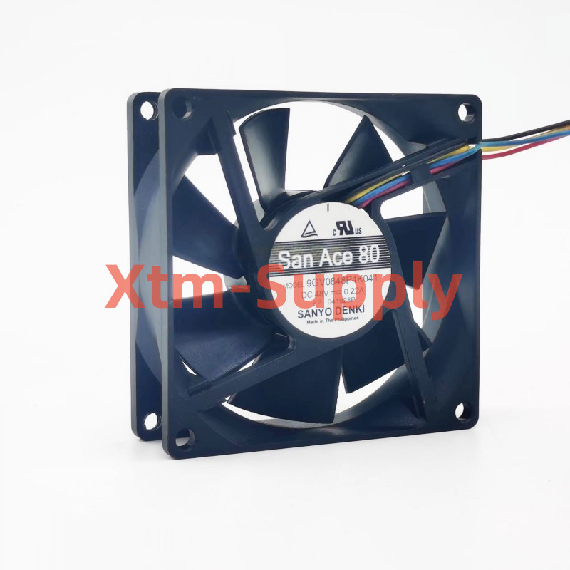 1pc brand new SANYO Fan 9GV0848P4K041 DC48V 0.22A 8CM 8025 4 WIRE cooling fan