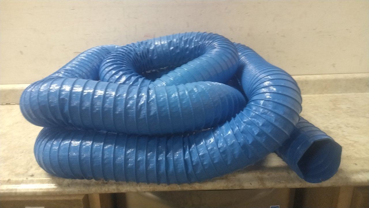 Flexaust Co. Inc. 2480400401A 4 In Inside Dia 25 Ft L Blue Industrial Duct Hose