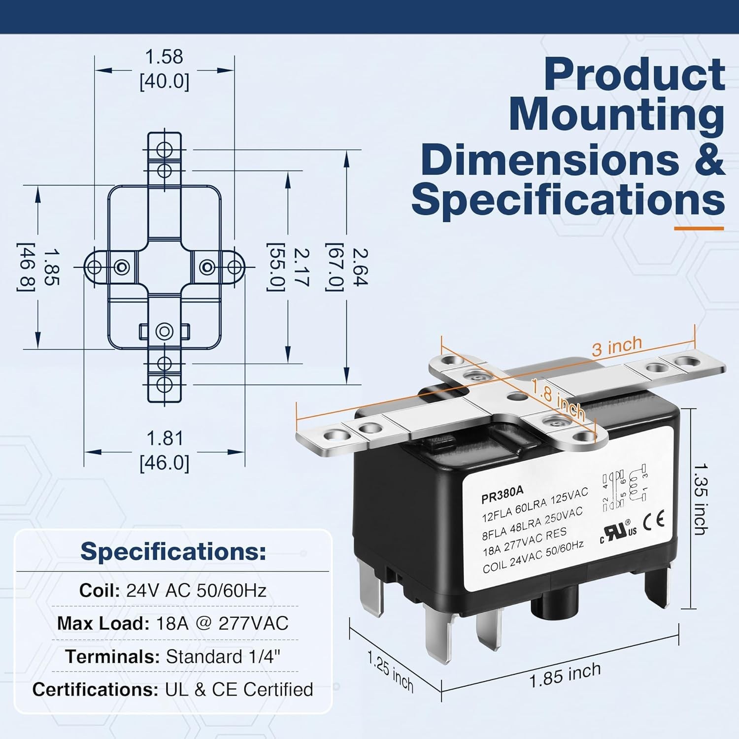 Compact 24V SPST Automatic Fan Relay – Reliable Solution for HVAC and Appliance