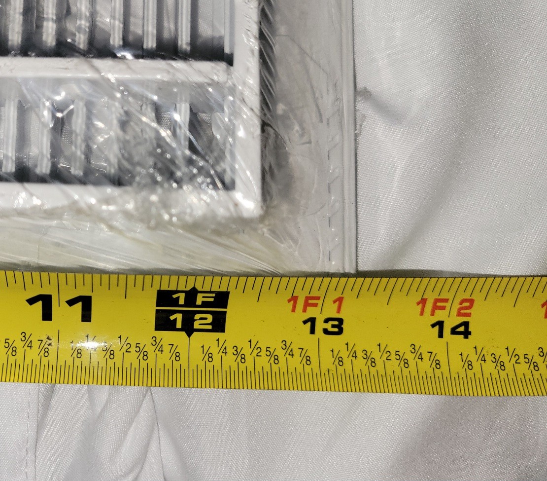 Ceiling/Wall Return Air Grille 12 In W X 11.5 In H Opening White Thick Aluminum