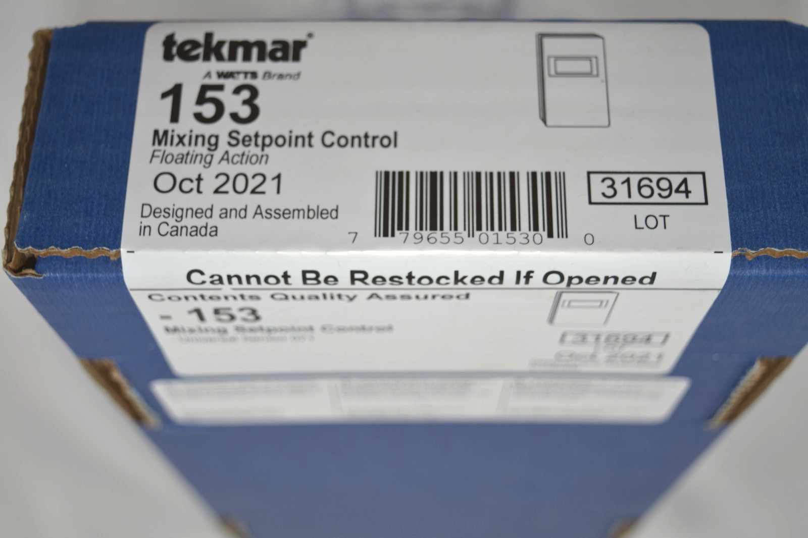 New Unopened Tekmar/Watts 153 Mixing Setpoint Control