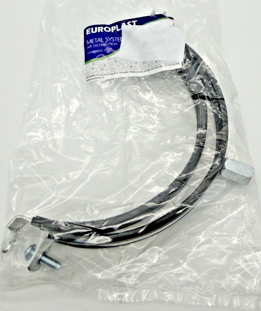HVAC OV 6 Inch Duct Clamp Galvanized Steel Pipe Hanger w/ Rubber Sleeve
