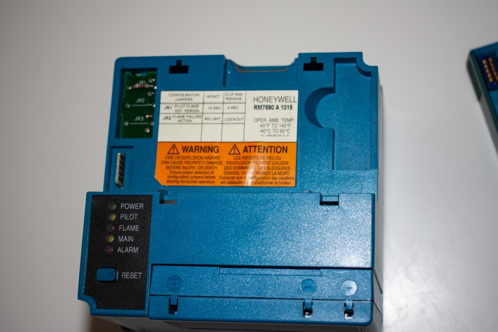 Honeywell RM7890A1015, display, base, flame module, 10900 hours 6-month warranty