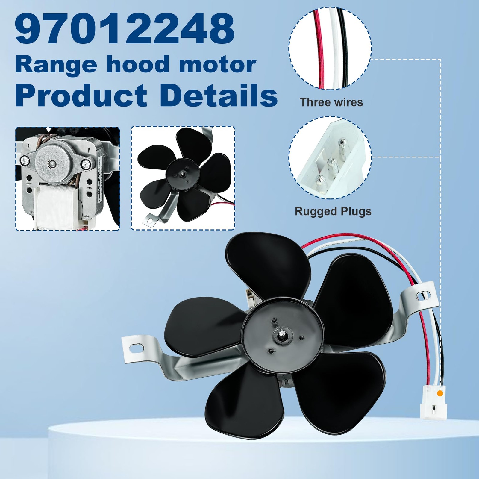 Range Hood Fan Motor S97012248 Replacement for Broan 40000 42000 Series