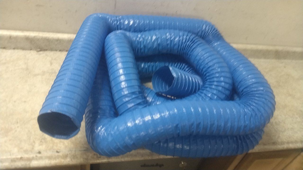Flexaust Co. Inc. 2480400401A 4 In Inside Dia 25 Ft L Blue Industrial Duct Hose