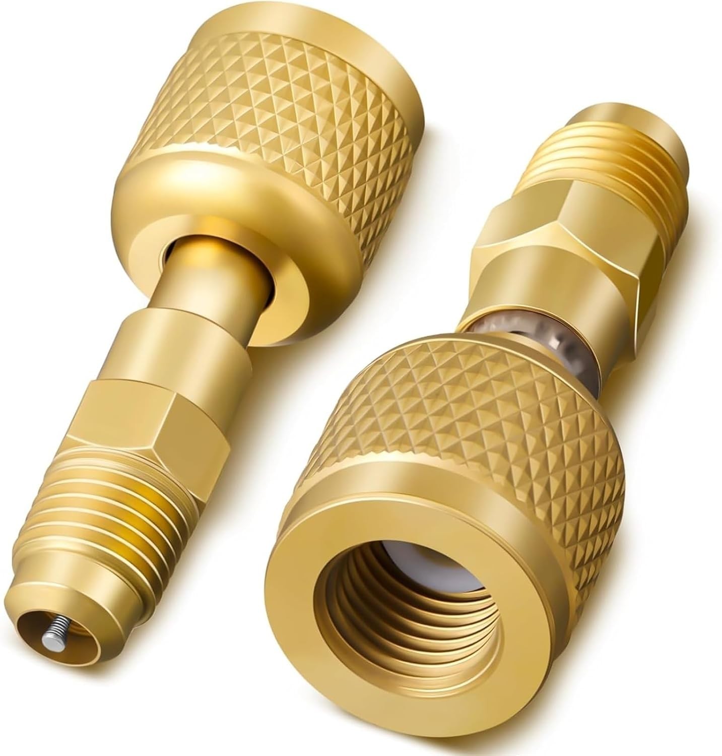 HVAC R32 Reverse Thread 1/4” Female to 1/4” Male Adapter For A2L R454B/R32 Tanks