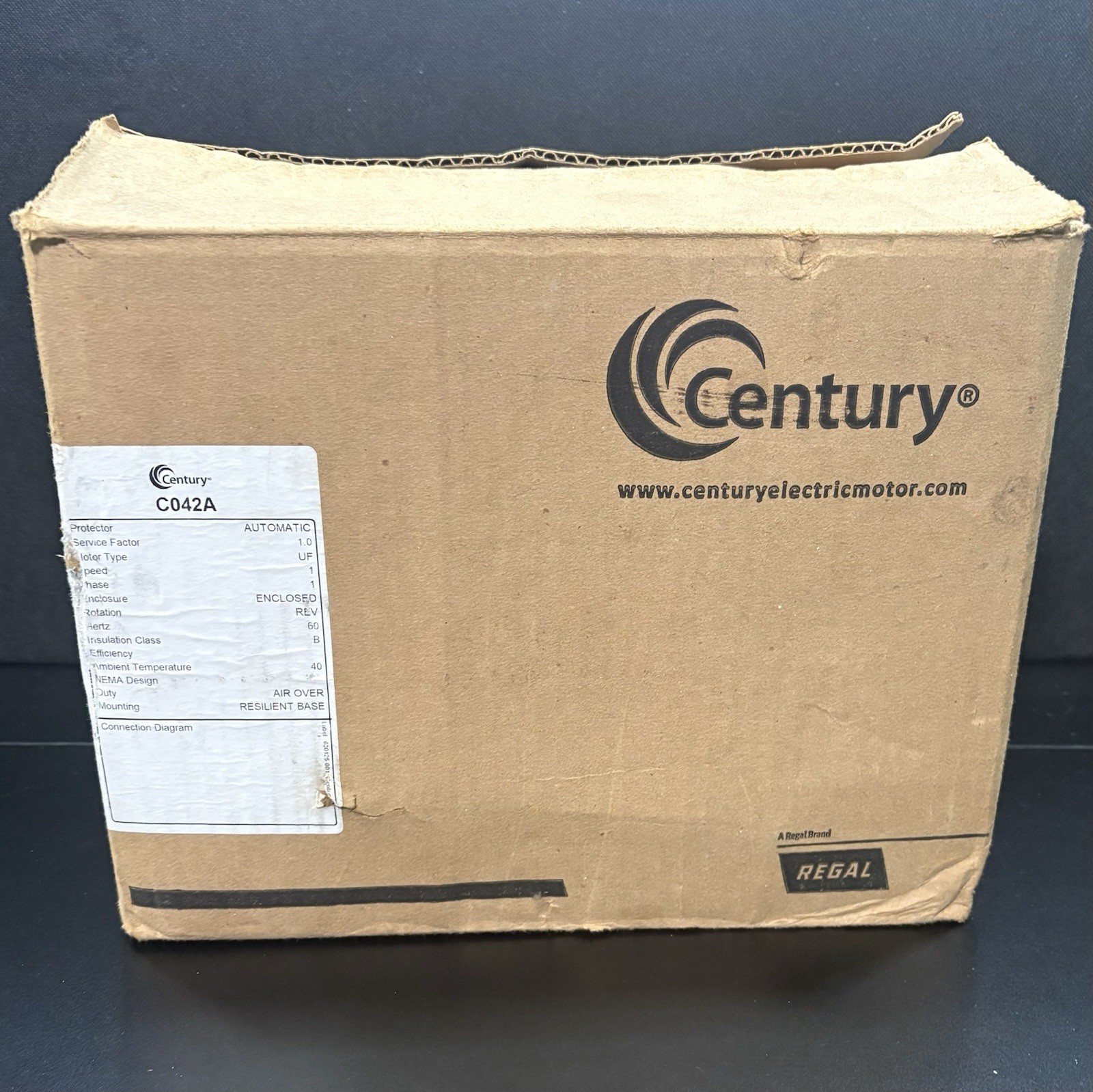 CENTURY C042A Electric Motor 1/4HP 115/230V 1700RPM Frame 48Z with Free Shipping