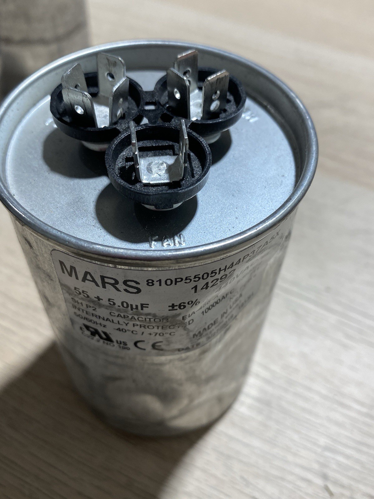 Truck Stock Mars Round Motor Run Capacitor 14292 | 55/5 MFD 440/370 VAC