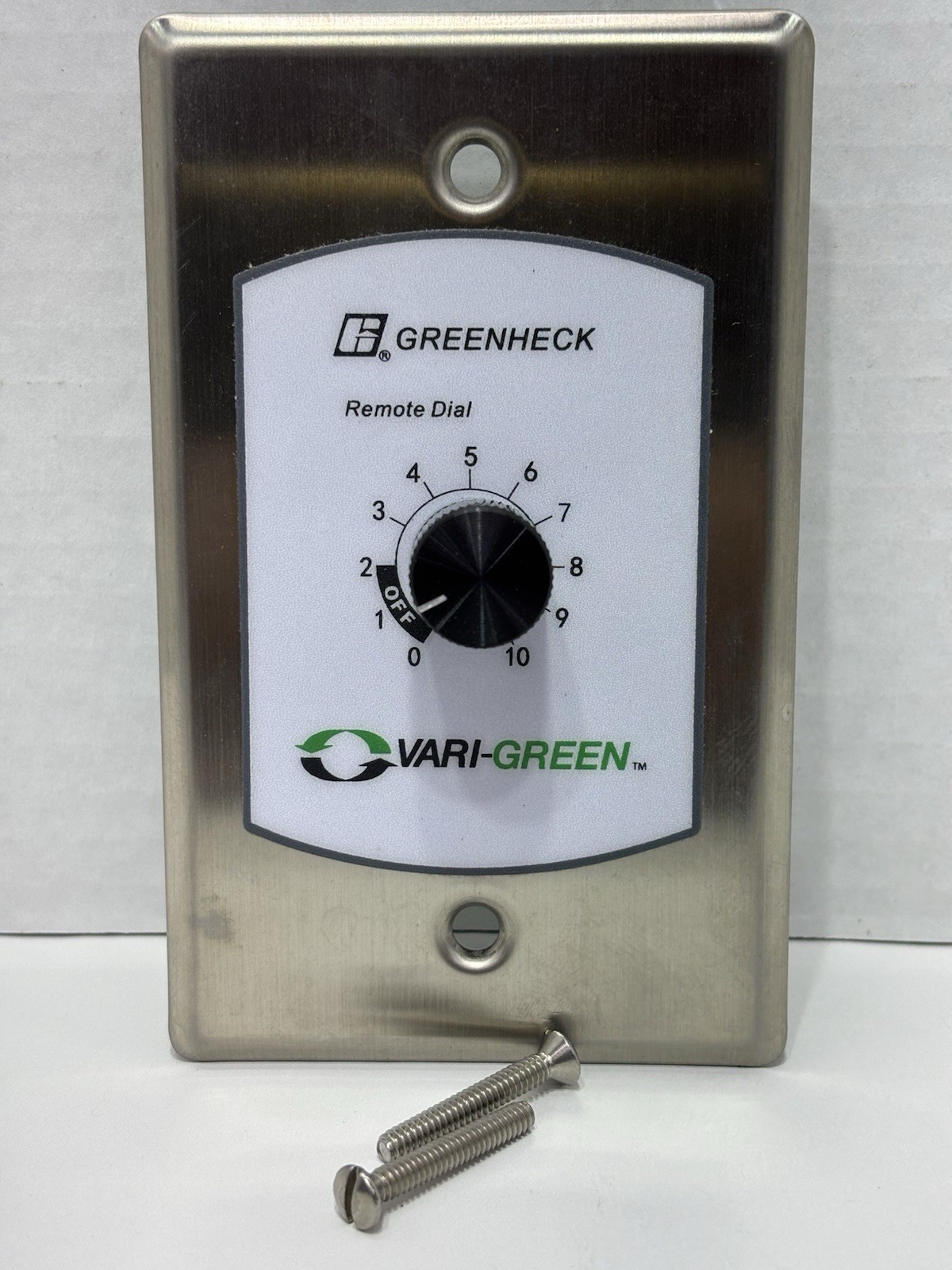 ACCUREX 385803 Vari-Green Remote Control with 0-10 Dial Stainless Plate + Screws
