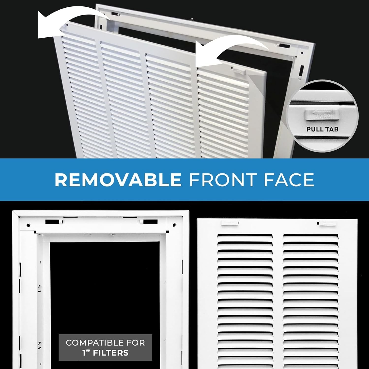 NEW Return Air Grille,Air Return Vent Cover Grill for Ceiling Wall,Steel HVAC AC