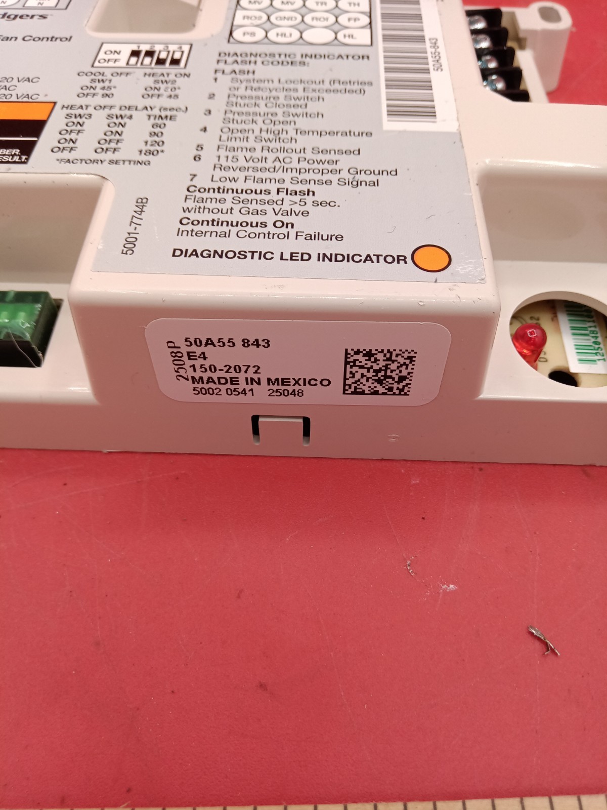 50A55-843 Integrated Furnace Control Board For White Rodgers Silicon Carbide
