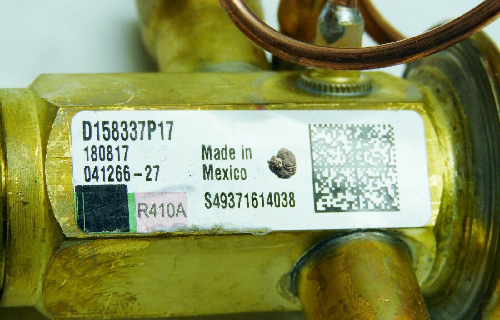 TXV D158337P17 180817 041266-27 R410A Thermal Thermostatic Expansion Valve