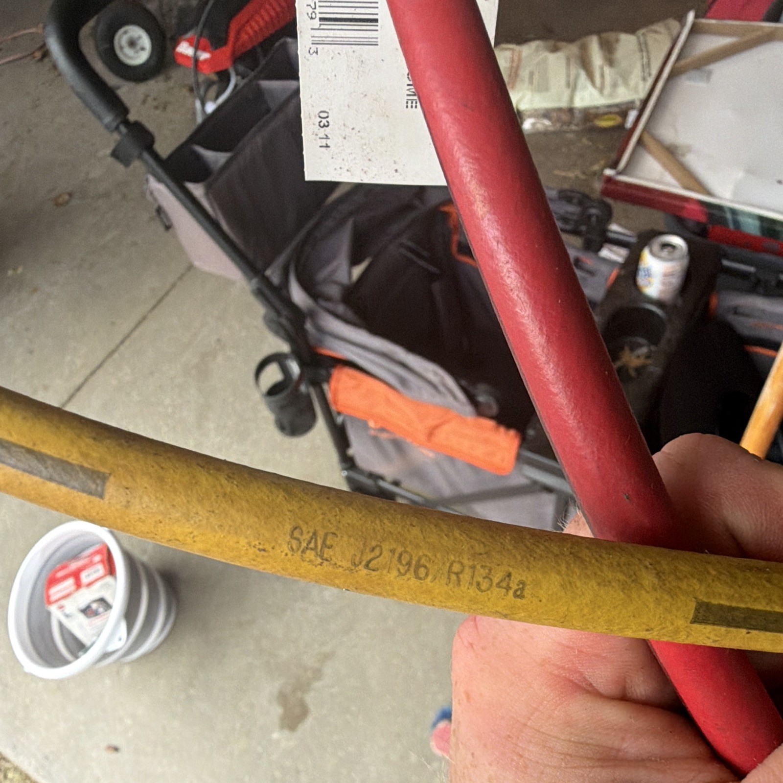 Robinair Enviro-Guard R-134a 3 HVAC Hoses 72in 1/4in 500psi Red/Blue/Yellow