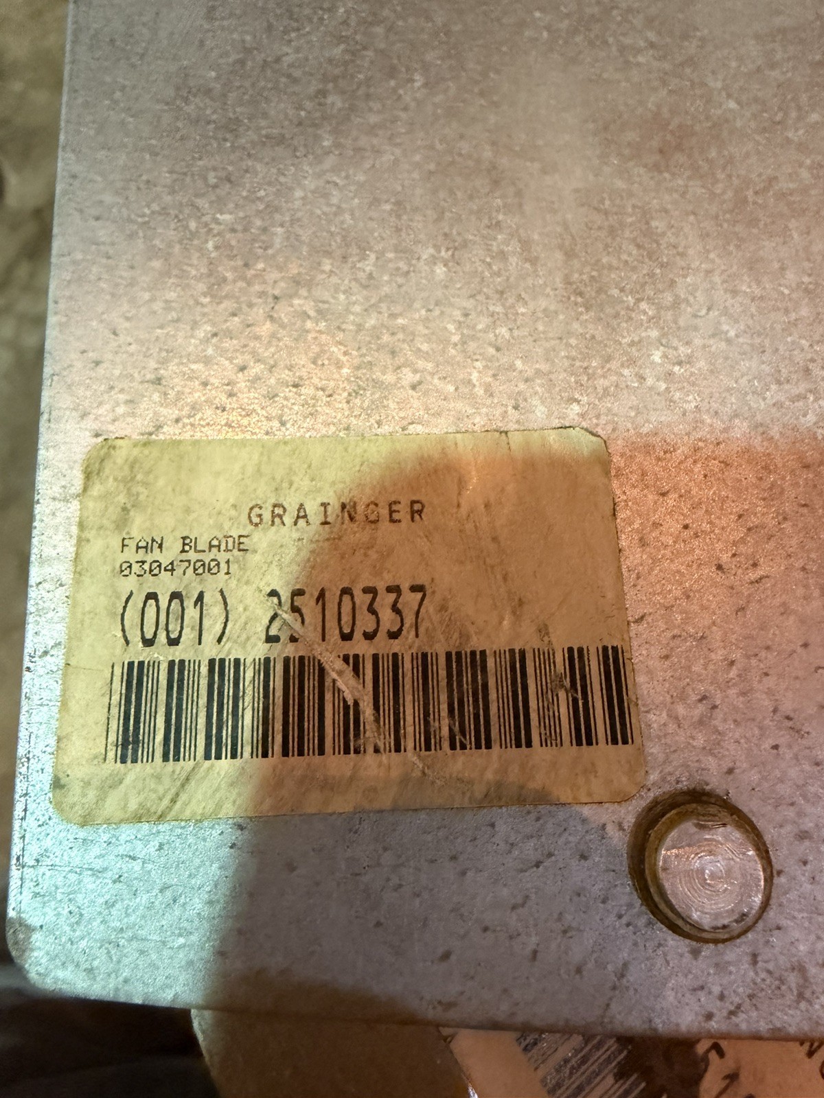36″ Fan Blade Propeller, Galvanized, Cw, 1/2 Hp. (Possibly Dayton 9001481)