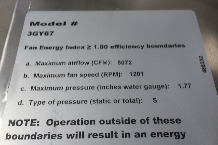 Dayton 3GY67G 21-1/2 In Wheel Dia Centrifugal Downblast Roof Exhaust Fan