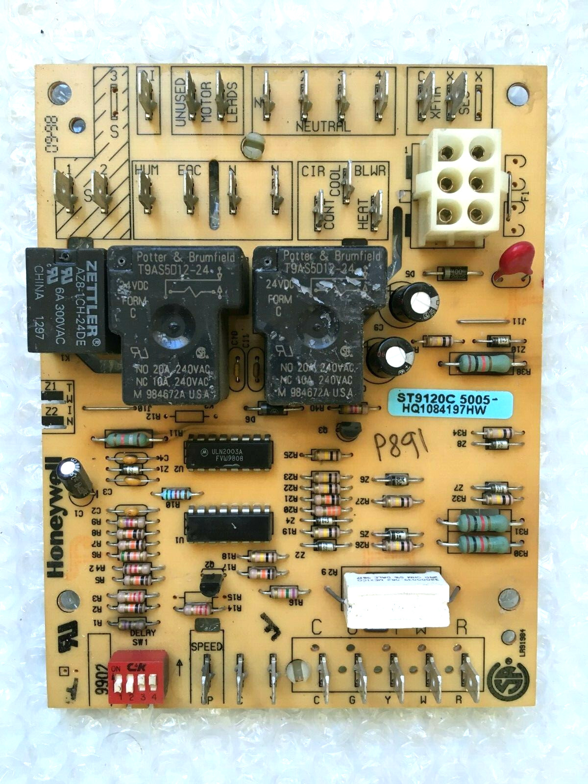 Honeywell ST9120C 5005 HQ1084197HW Furnace Fan Control Board used #P891**
